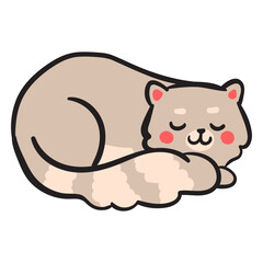 Cute cat stroke kitten