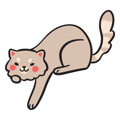 Cute cat stroke playing kitty