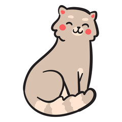 Cute cat stroke smile