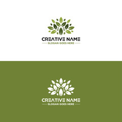 Green Leaf Logo Design for Nature and Eco-Friendly Brands