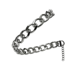 Obraz premium chain-link belt in metallic silver