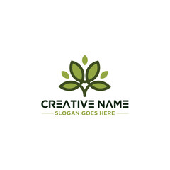Green Leaf Logo Design for Eco-Friendly Business
