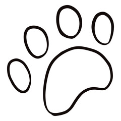 Animal paw print doodle © Vexels