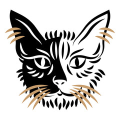 Cat head duotone