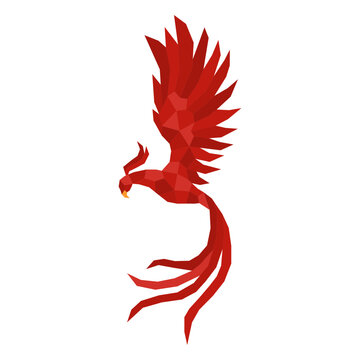 Phoenix bird polygonal