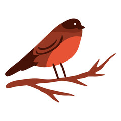 Winter cozy bird icon