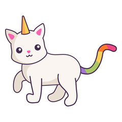 Cute unicorn cat cartoon