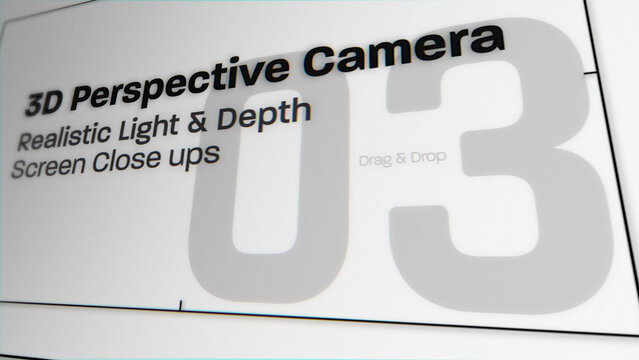 3D Perspective Camera Moves (3) | Animated Screen Close Ups (Drag & Drop)
