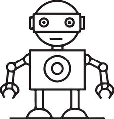 Fototapeta premium funny cartoon android