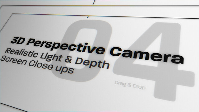 3D Perspective Camera Moves (4) | Animated Screen Close Ups (Drag & Drop)