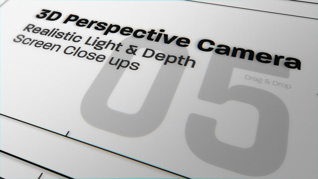 3D Perspective Camera Moves (5) | Animated Screen Close Ups (Drag & Drop)