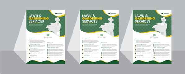 Creative modern fresh clean clear simple agro based A4 flyer or agriculture business Flyer template, magazine, poster design green color