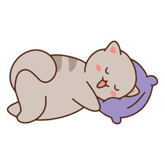 Cute cat sleeping animal