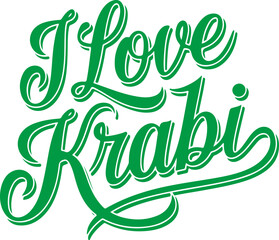 Fototapeta premium I Love Krabi.