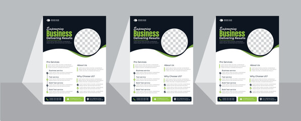 Corporate business flyer template design Modern and Creative with different colors