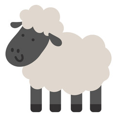 Playful cartoon sheep illustration