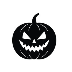 Halloween pumpkin head vector on Silhouette vector 