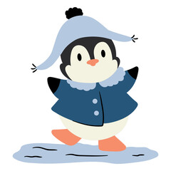 Cute penguin coat design