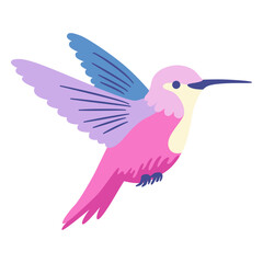 Pink and purple hummingbird design