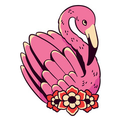Pink flamingo design
