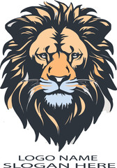 Obraz premium Lion head logo icon vector .