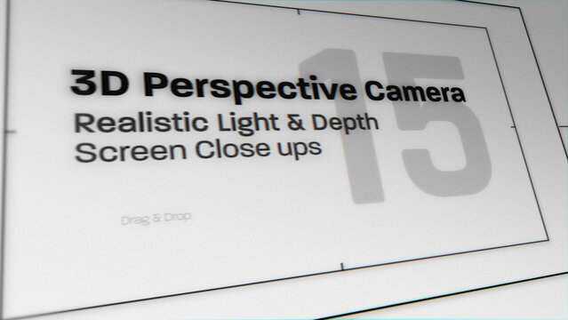 3D Perspective Camera Moves (15) | Animated Screen Close Ups (Drag & Drop)
