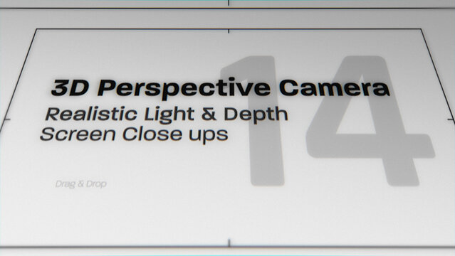 3D Perspective Camera Moves (14) | Animated Screen Close Ups (Drag & Drop)