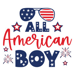 All American boy SVG Art & Illustration © Rajjak