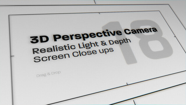 3D Perspective Camera Moves (18) | Animated Screen Close Ups (Drag & Drop)