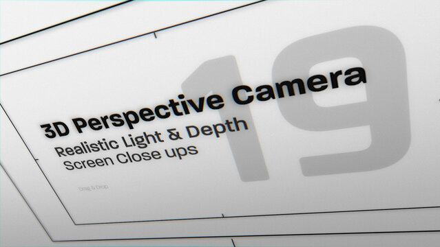 3D Perspective Camera Moves (19) | Animated Screen Close Ups (Drag & Drop)