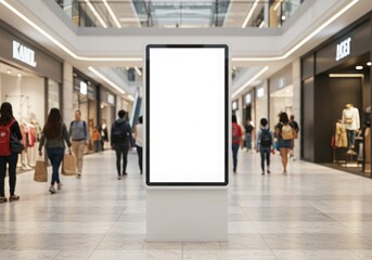Mockup of Big blank billboard on the street