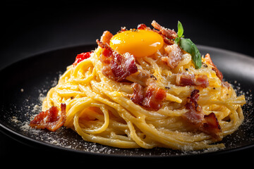 Fototapeta premium Spaghetti Carbonara Close-up