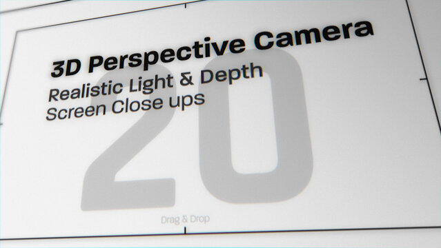 3D Perspective Camera Moves (20) | Animated Screen Close Ups (Drag & Drop)