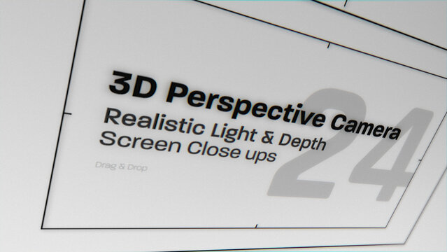 3D Perspective Camera Moves (24) | Animated Screen Close Ups (Drag & Drop)
