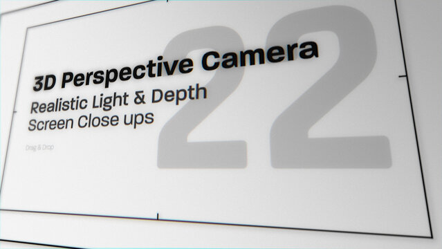 3D Perspective Camera Moves (22) | Animated Screen Close Ups (Drag & Drop)