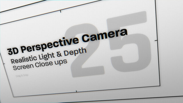 3D Perspective Camera Moves (25) | Animated Screen Close Ups (Drag & Drop)
