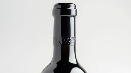 Luxurious red wine bottle beckons celebrations and quiet evenings with its rich color and sleek