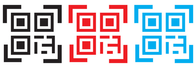 Scan icon for QR code mobile icon vector illustration template