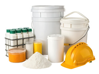 Construction chemicals png building material additive  png waterproofing chemical supply png construction site product png industrial chemical solution png transparent background image