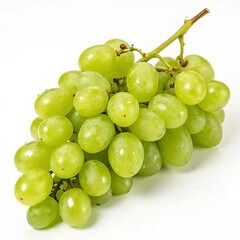 Fresh Grapes on White Background