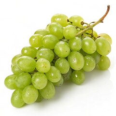 Fresh Grapes on White Background