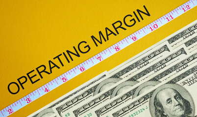Operating margin is shown using the text