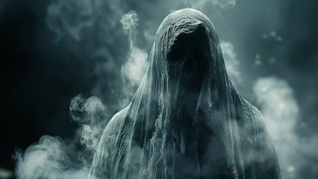 scary ghost characters on hellowen night