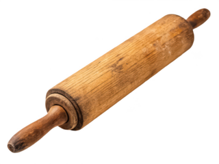 Antique wooden rolling pin png vintage rolling pin png classic baking tool png kitchen roller png wooden cooking tool png antique pin png retro kitchenware png transparent background image