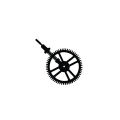 Obraz premium silhouette of mechanical gear on white background