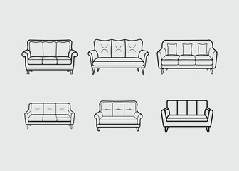 Modern Elegant Sofa Design Collection, Outline Stylish