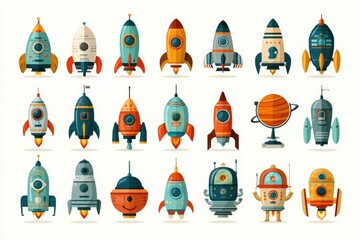 Space Theme for Kids, Rockets, Planets, Stars, AI Generated