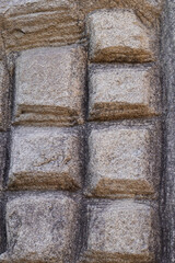 Stunning and exciting button like shapes crafted in the mountain rock found in Mahabalipuram