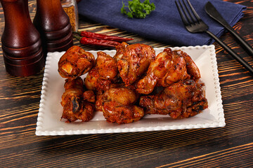Hot and spicy Buffalo chicken wings