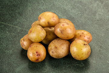 Raw fresh young baby potato